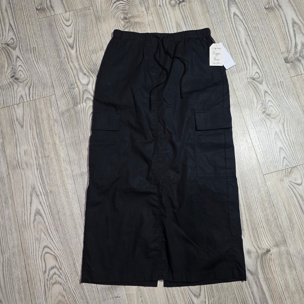 Hippie Rose NWT Black Cargo Maxi Skirt - Juniors Size Small